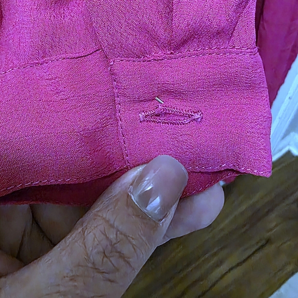 Vintage Sarin New York Beaded Maxi Dress Size M Pink 80s Drop Waist Rayon - Picture 9 of 9